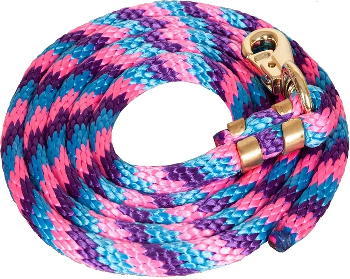 Mustang Poly Colorful Lead Rope, Bull Snap