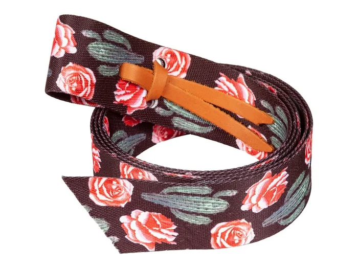 Mustang Western Pattern Print Nylon Tie Strap for Saddles, 6′