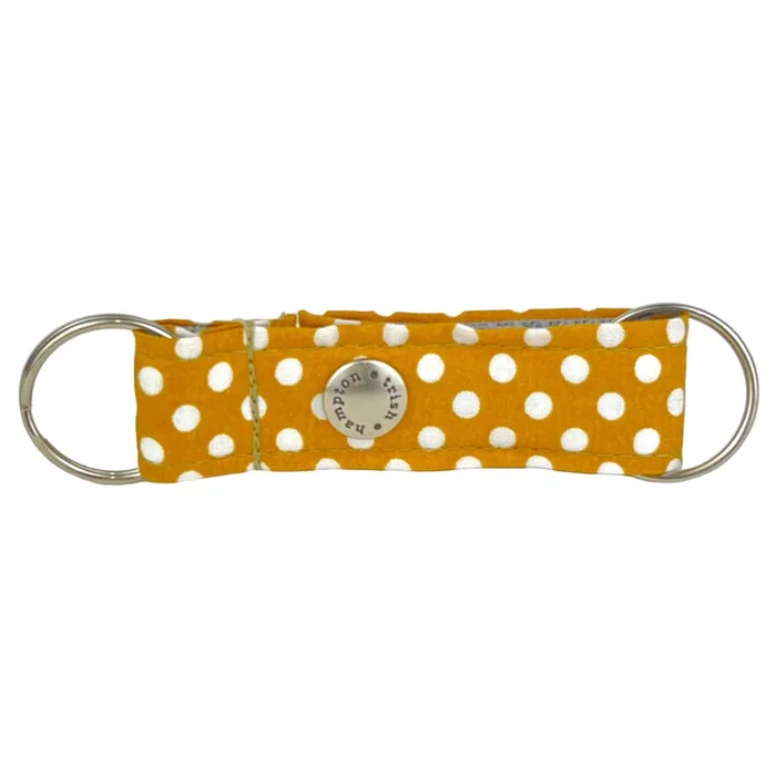 Mustard/White Polka Dot Snappy Keychain – 514