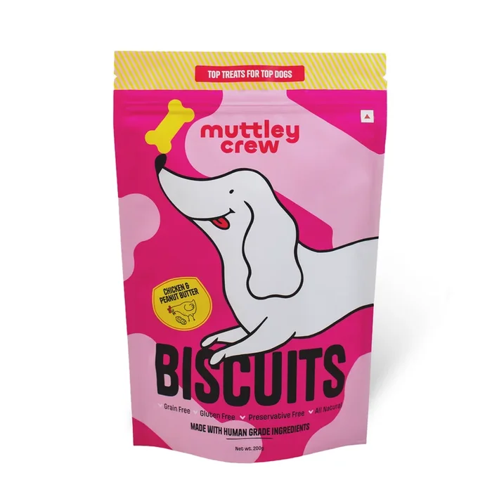 Muttley Crew Chicken and Peanut Butter Biscuits Dog Treats