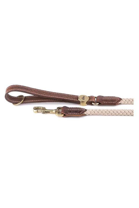 My Family El Paso Italian Brown Leather Rope Thin Dog Leash