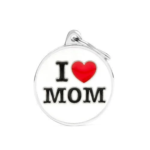 MyFamily Charms Big “I Love Mom” ID Tag