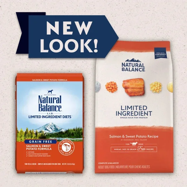 Natural Balance LID Limited Ingredient Diets – All Breeds, Adult Dog Grain Free Salmon & Sweet Potato Formula Dry Dog Food