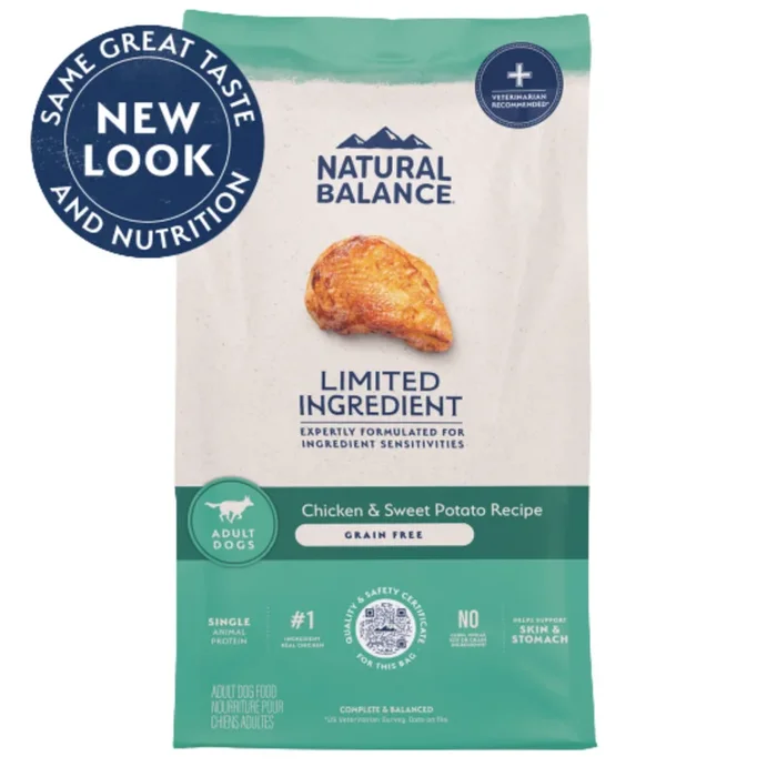 Natural Balance Limited Ingredient Dry Dog Food – Chicken & Sweet Potato – 12lb Bag