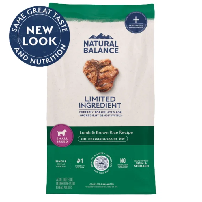 Natural Balance Limited Ingredient Small Breeds Dry Dog Food – Lamb & Brown Rice – 12lb Bag