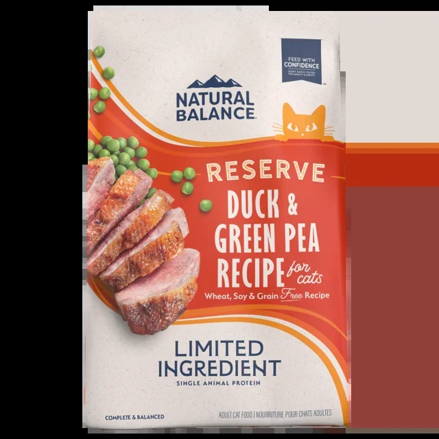 Natural Balance Reserve Limited Ingredient Diet Dry Cat Food – Duck & Green Pea – 10lb Bag