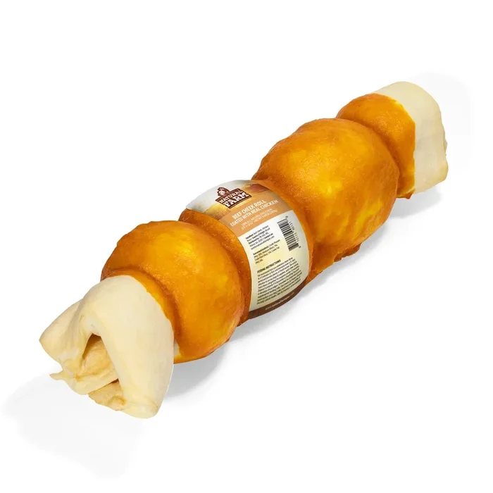 Natural Farm Beef Cheek Roll Chicken Flavor Dog Treats