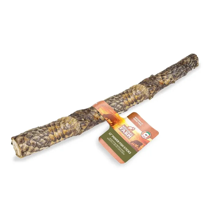 Natural Farm Power Fish Sticks 12″ for Dogs