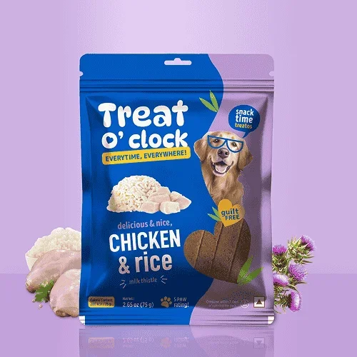 Natural Remedies Treat O’Clock Chicken and Rice Treats for Dogs