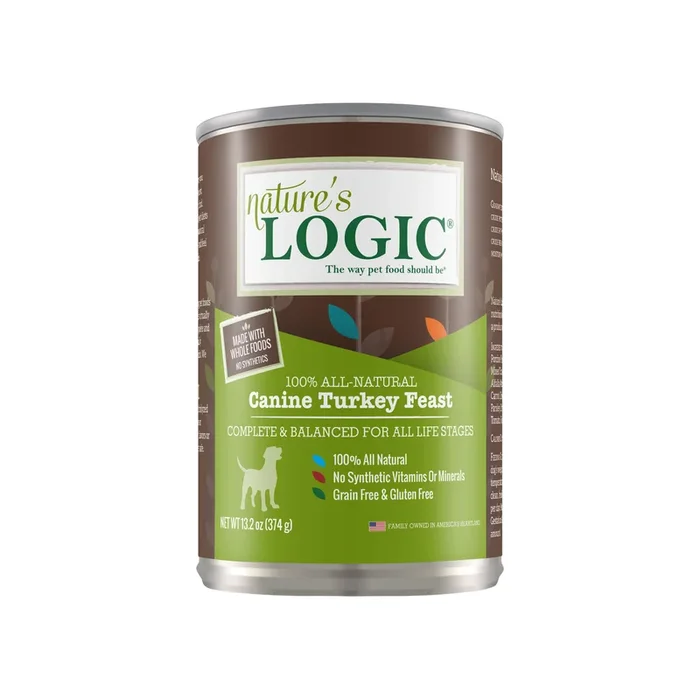 Nature’s Logic Canine Turkey Feast 13.2 oz Canned Wet Food for Dogs
