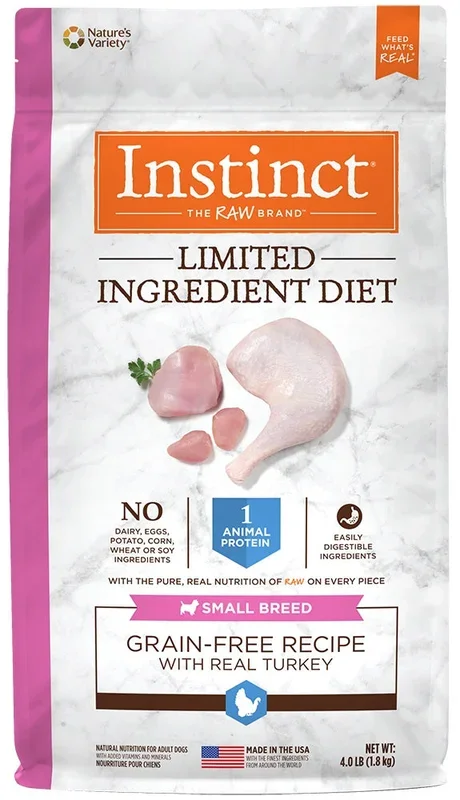 Nature’s Variety Instinct Limited Ingredient Diet Small Breed Adult Grain Free Real Turkey Recipe Natural Dry Dog Food