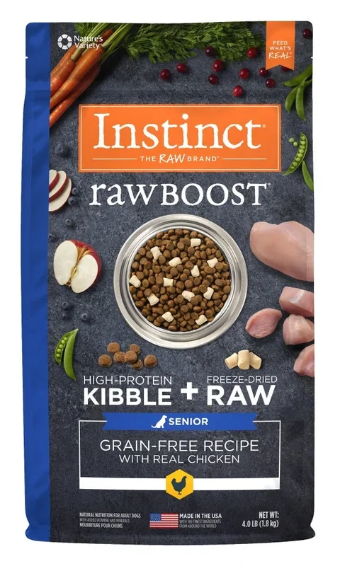 Nature’s Variety Instinct Raw Boost Senior Grain Free Real Chicken Recipe Natural Dog Food