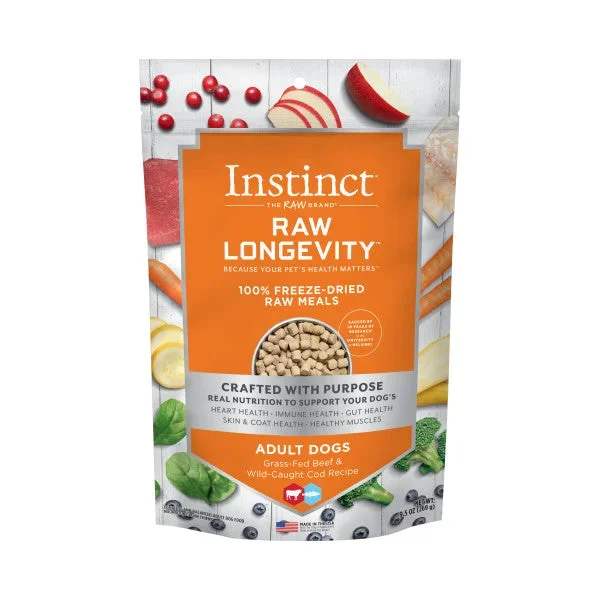 Nature’s Variety Instinct Raw Longevity Adult Freeze-Dried Beef/Cod Bites Dog Food