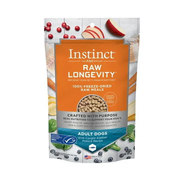 Nature’s Variety Instinct Raw Longevity Adult Freeze-Dried Pollock Bites Dog Food