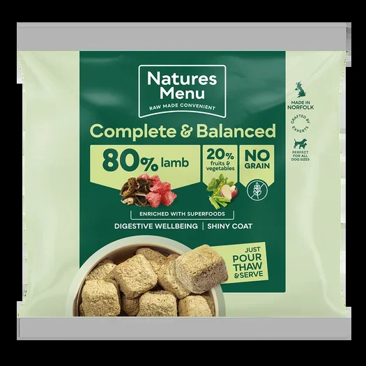 Natures Menu Complete & Balanced Lamb Nuggets 80/20 1kg