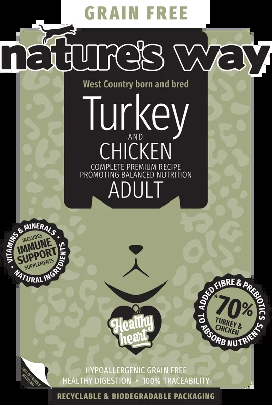 Natures Way Grain Free Turkey & Chicken Complete Adult Cat Food