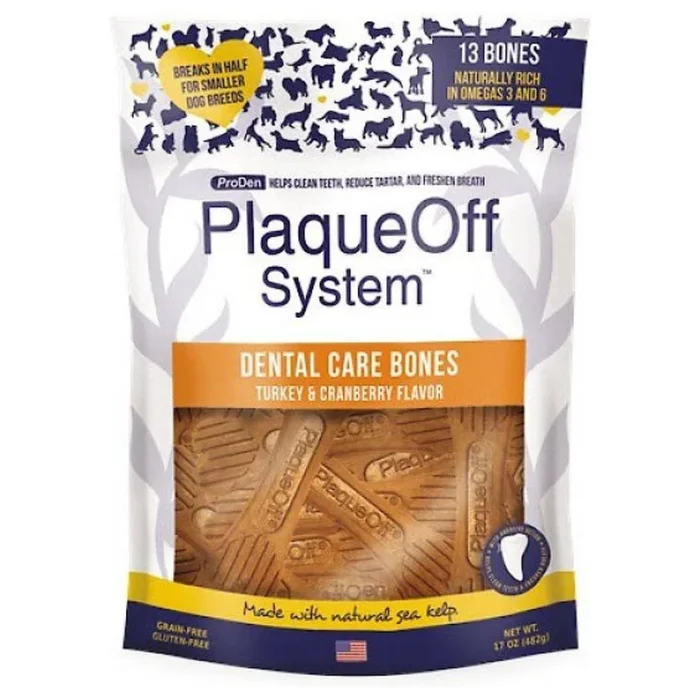 NaturVet – Proden – PlaqueOff Dental Care Bones Turkey and Cranberry