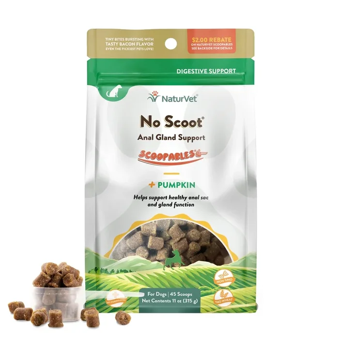 NaturVet – Scoopables No Scoot Anal Gland Support + Pumpkin For Dogs