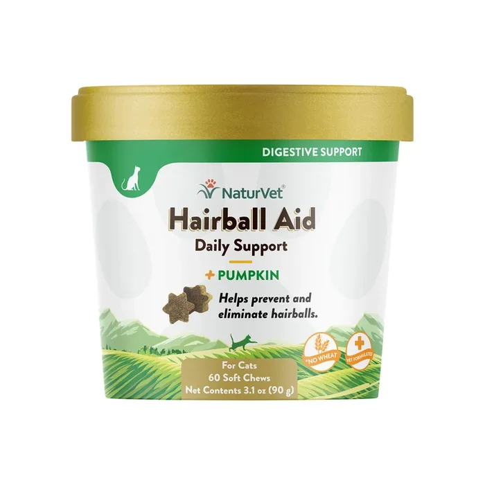 NaturVet Hairball Aid Plus Pumpkin for Cats