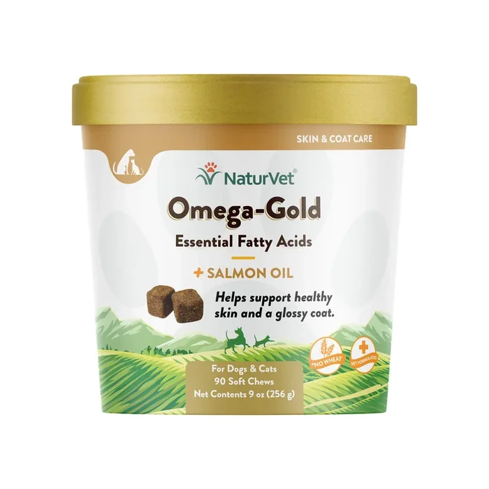 NaturVet Omega-Gold Essentail Fatty Acids Supplement for Dogs & Cats