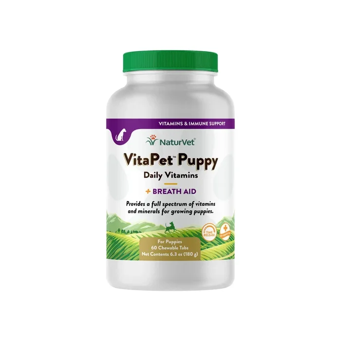 NaturVet VitaPet Puppy Daily Vitamins Plus Breath Aid for Puppies