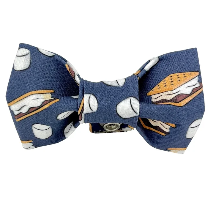 Navy Blue S’mores Dog Bow Tie -1060