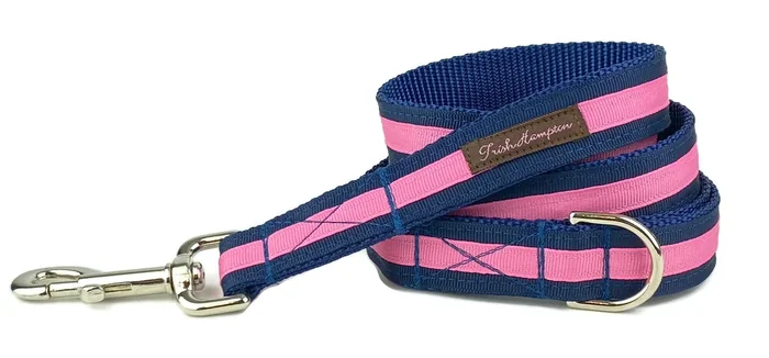 Navy/Hot Pink Stripe 6ft Dog Leash – 334