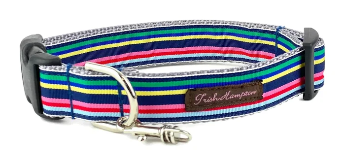 Navy Multi Stripe Dog Collar – 769