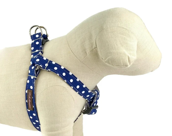 Navy/White Polka Dot Harness – 502