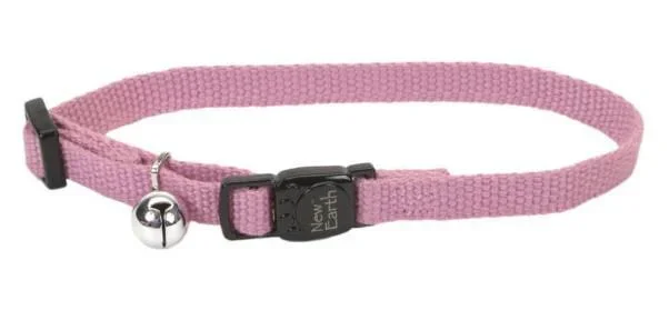 New Earth Soy Adjustable Breakaway Cat Collar Rose 3/8 In X 8-12 in