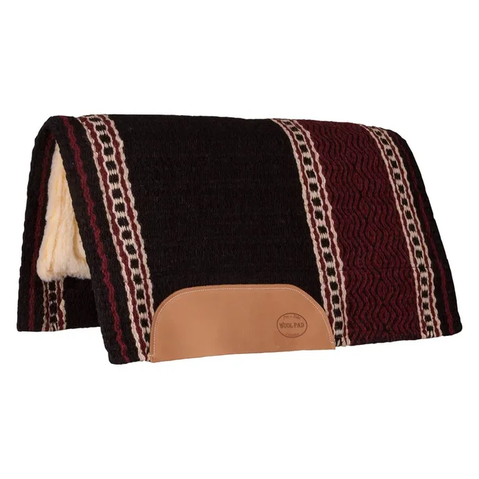 New Zealand Wool Fleece Saddle Pad for Horses – 34″ x 36″, Shock-Absorbing Felt Center