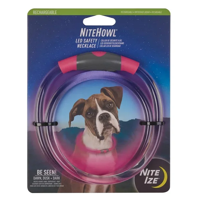 Nite Ize NiteHowl® Rechargeable LED Safety Necklace – Pink