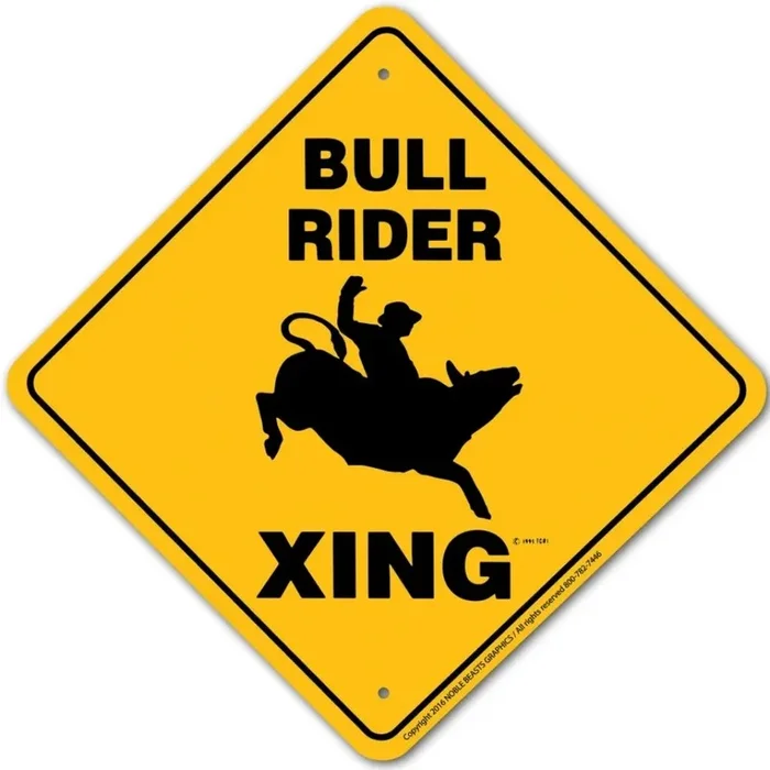 Noble Beasts – Bull Rider X-ing Sign