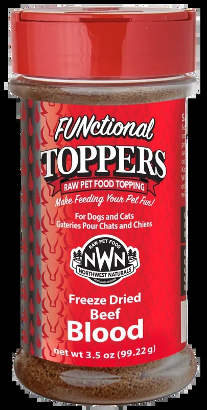 Northwest Naturals FUNctional Freeze-Dried Toppers Beef Blood 3.5oz