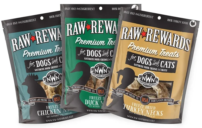 Northwest Naturals Raw Rewards Duck Neck Freeze Dried Dog & Cats Treats 6pk