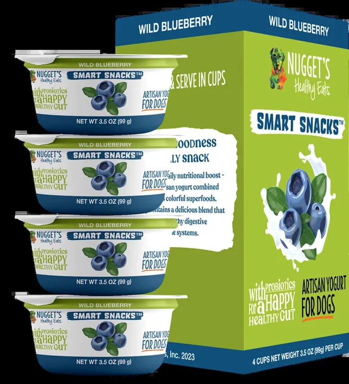 Nugget’s Healthy Eats Frozen Smart Snacks Artisan Yogurt Wild Blueberry for Dogs