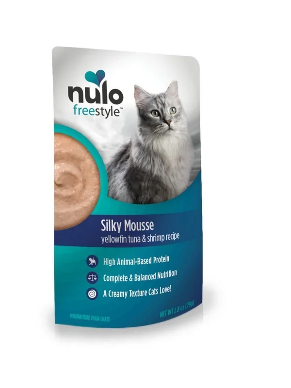 Nulo Cat Silky Mousse Cat Food Yellowfin Tuna & Shrimp 2.8oz