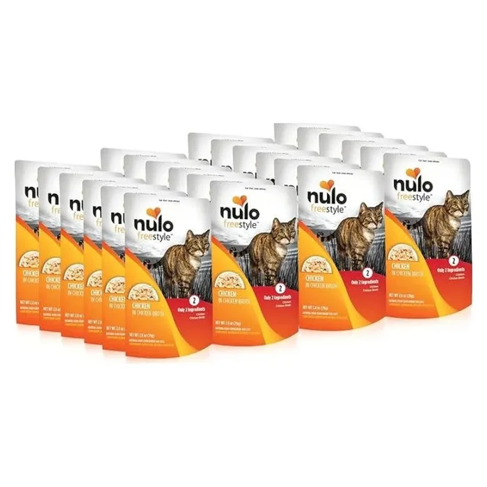 NULO Free Style Wet Cat Food Grain Free Chicken Pouch Case 24/2.8OZ