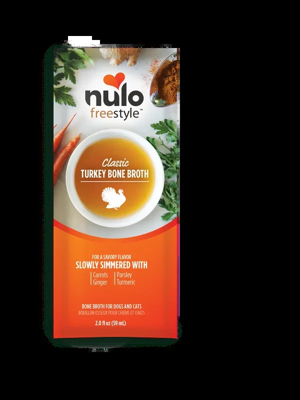 Nulo Freestyle Classic Turkey Bone Broth 2-oz Pouch, Meal Topper
