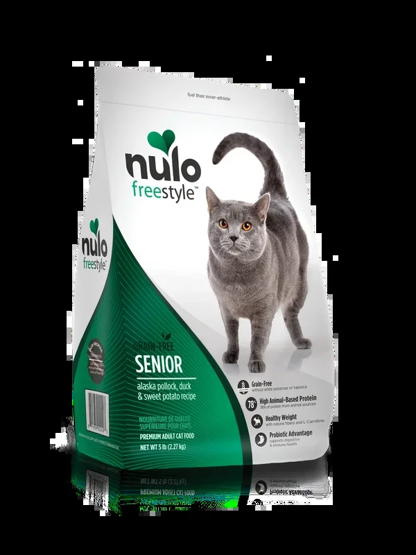 Nulo Freestyle Senior Cat Alaskan Pollock, Duck, and Sweet Potato Recipe, Dry Cat Food