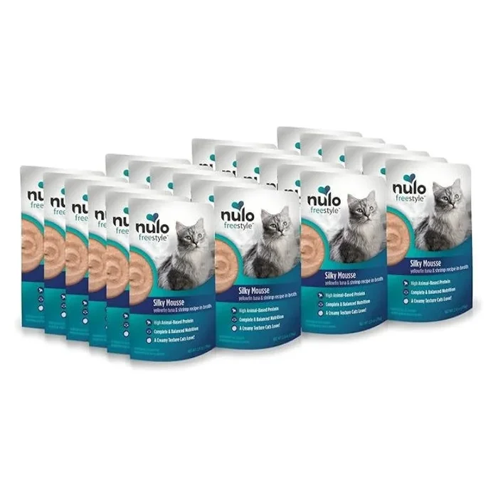 NULO Freestyle Wet Cat Food Grain Free Tuna and Shrimp Mousse CASE 24/2.8OZ