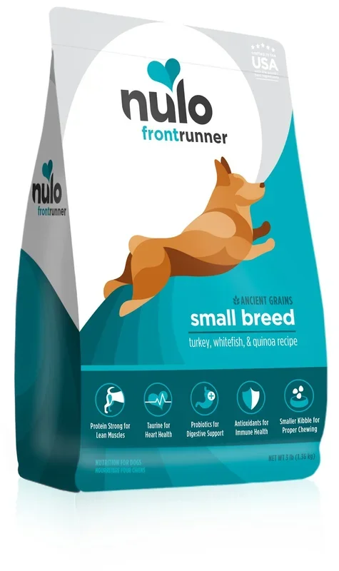 Nulo Frontrunner Ancient Grains Turkey, Whitefish & Quinoa Small Breed Dry Dog Food, 3-lb (Size: 3-lb)