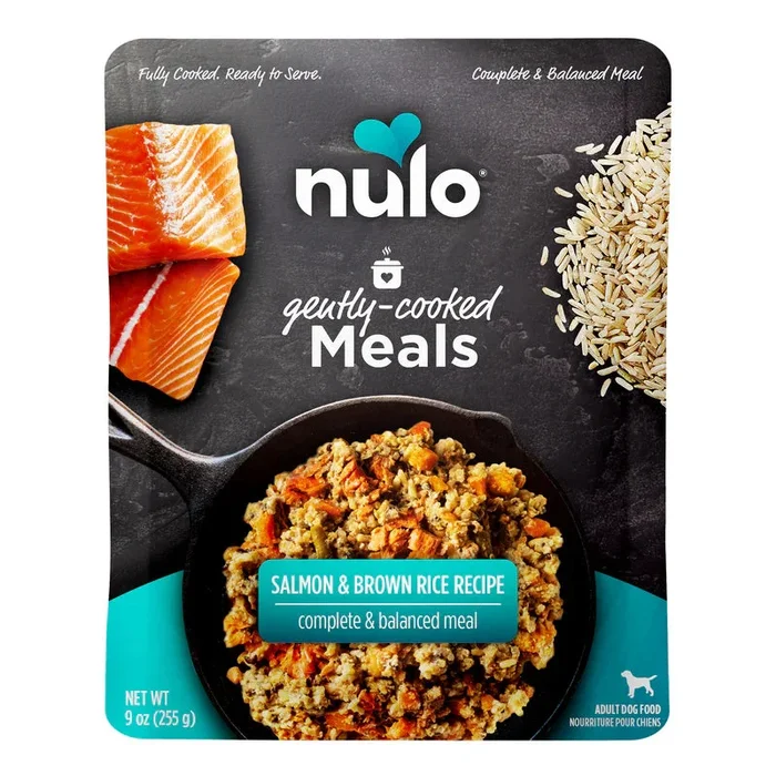 Nulo Gently-Cooked Meals Salmon & Brown Rice Recipe, Wet Dog Food, 9-oz