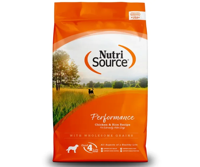 NutriSource – All Life Stages, Active Dog Breeds Performance Recipe Dry Dog Food