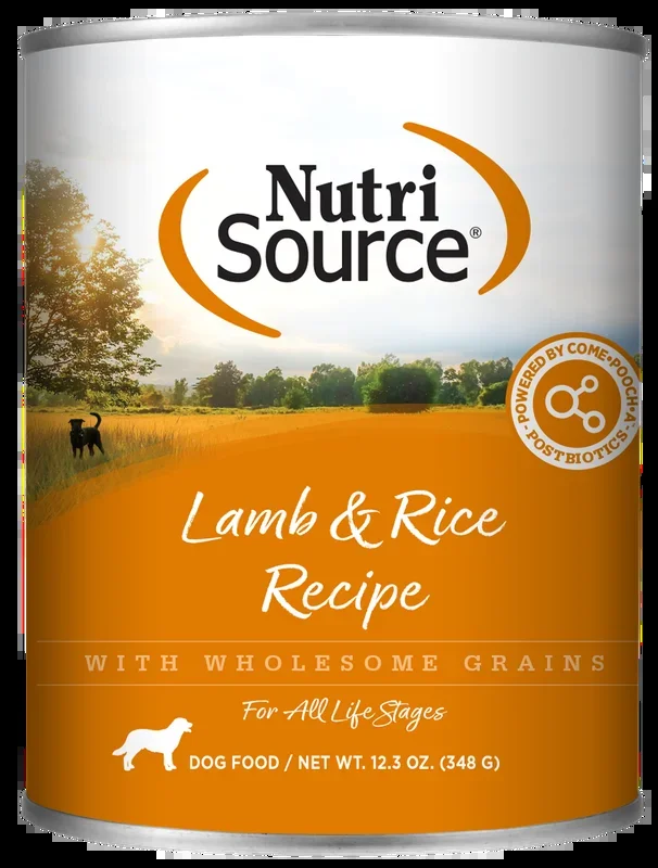 NutriSource Adult Lamb & Rice Canned Dog Food