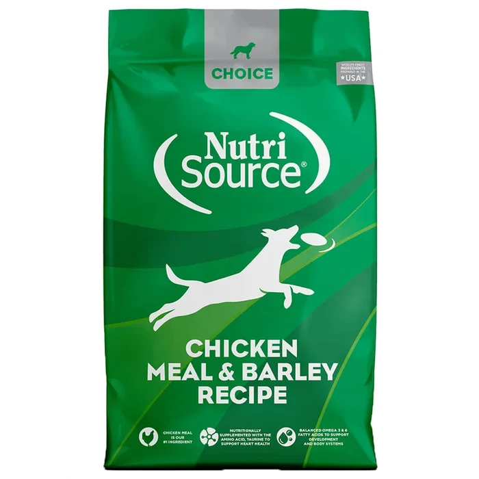 Nutrisource Choice Dry Dog Food – Chicken Meal & Barley – 30lb Bag