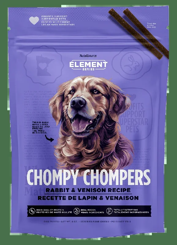 NutriSource Element Series Chompy Chompers Rabbit & Venison Dog Treats