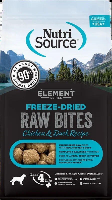 Nutrisource Element Series Raw Bites Chicken & Duck Recipe, Freeze-Dried Dog Food
