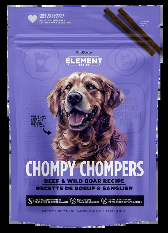 Nutrisource Elements Beef & Wild Boar Chompy Chompers 6oz