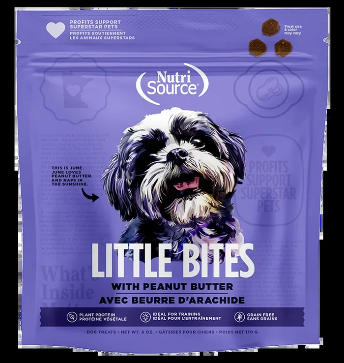 NutriSource Grain Free Peanut Butter Little Bites High-Quality Dog Training Treats